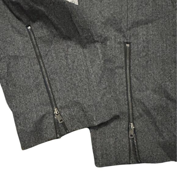 Ann Taylor Wool Blend Slim Ankle Pants Size 8 Gray Zip Hem Stretch Work Trousers - Picture 8 of 8